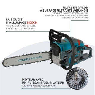 Pièces détachées Tronçonneuse Thermique KS-CS21G-16 KÖNNER & SÖHNEN