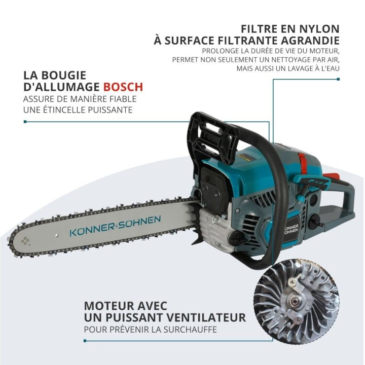 Pièces détachées Tronçonneuse Thermique KS-CS21G-16 KÖNNER & SÖHNEN