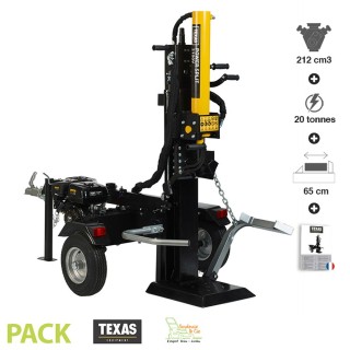 Fendeuse de bûches bois thermique 20 tonnes Texas Power Split 2100V