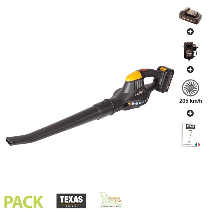 Souffleur à batterie sans fil 18v et chargeur vitesse 205km/h TEXAS SMART AIR 100