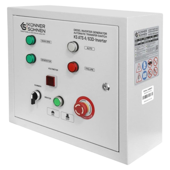 Pièces détachées Accessoires Groupe électrogène KS ATS 4/63D-Inverter KÖNNER & SÖHNEN