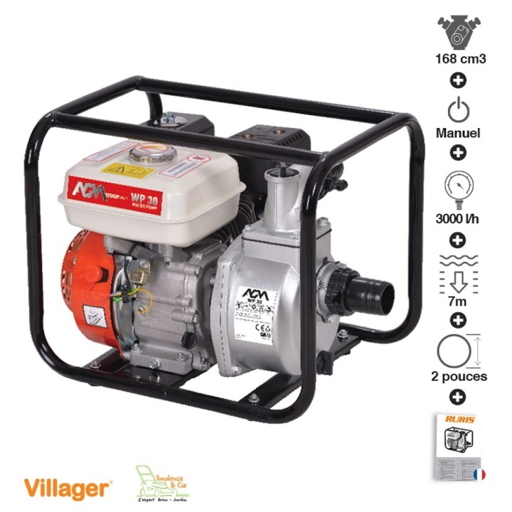 Pièces détachées Motopompe thermique WP30 VILLAGER