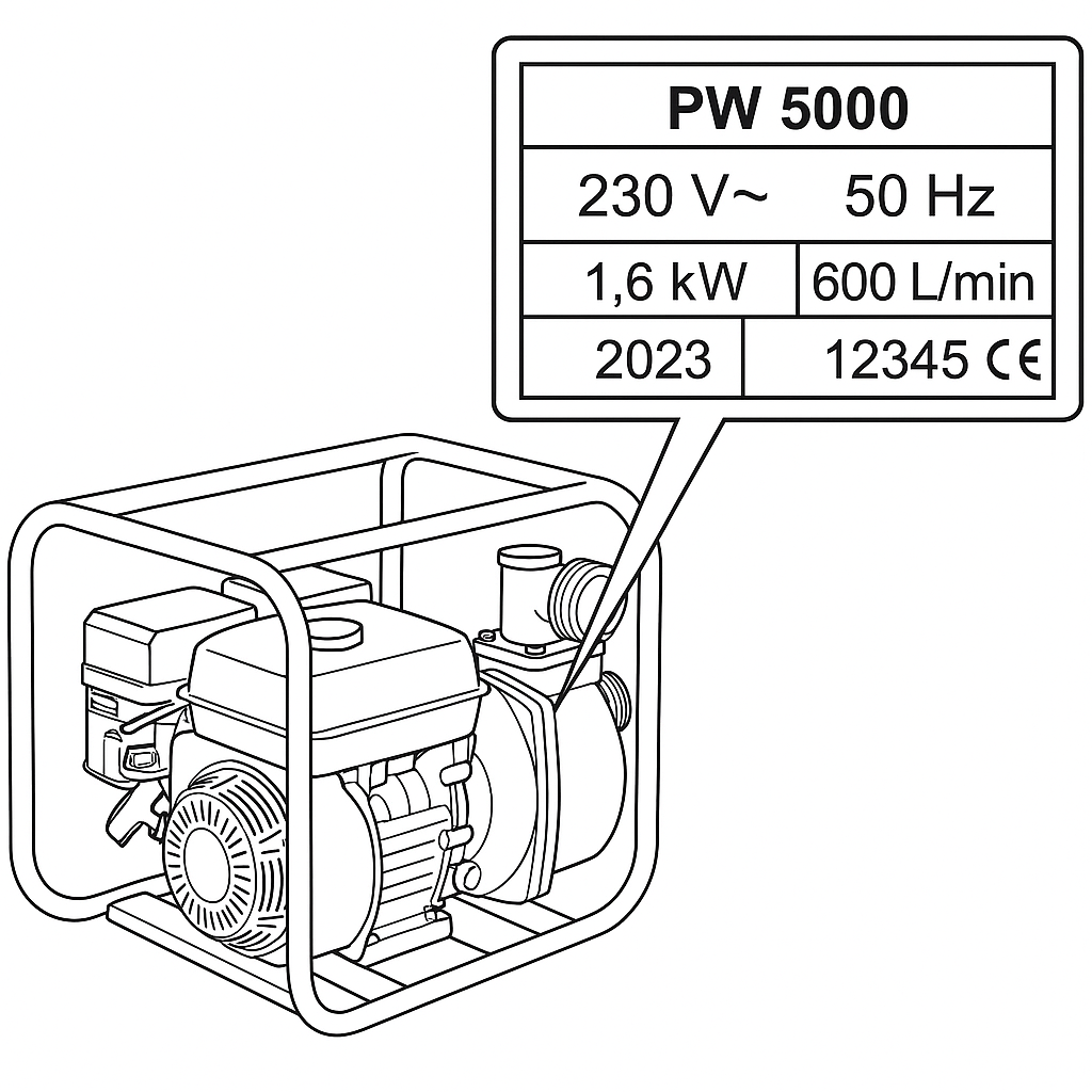 Emplacement de la référence — Pompe à eau