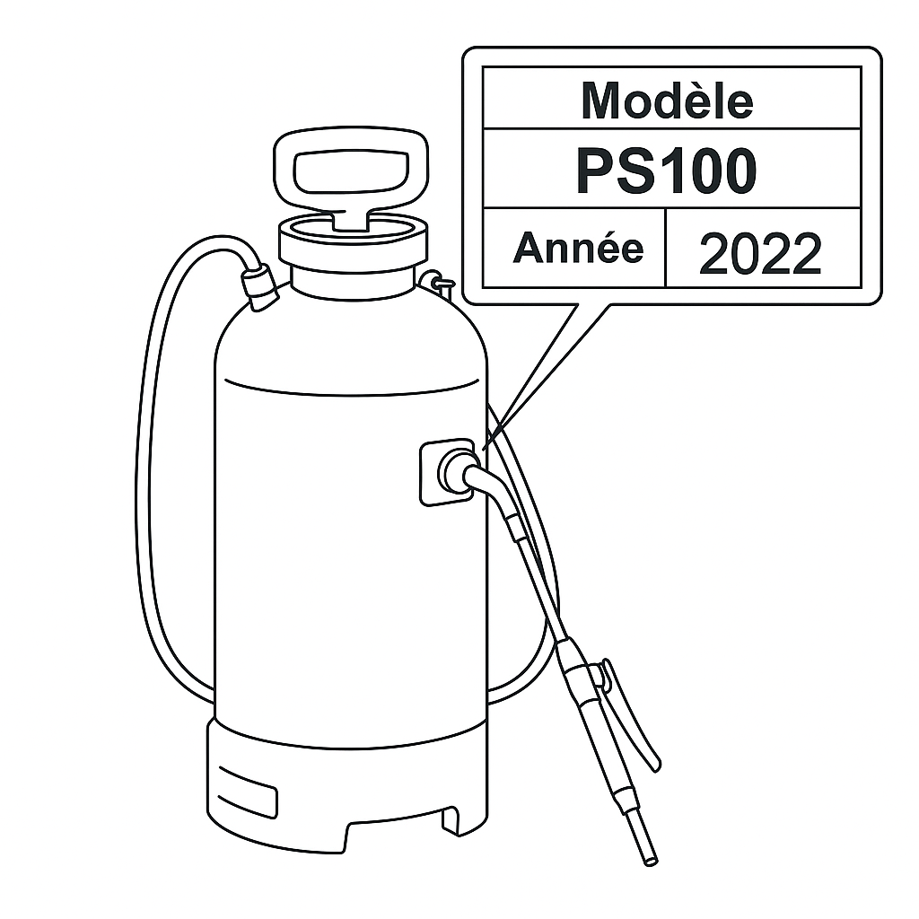 Emplacement de la référence — Pulvérisateur