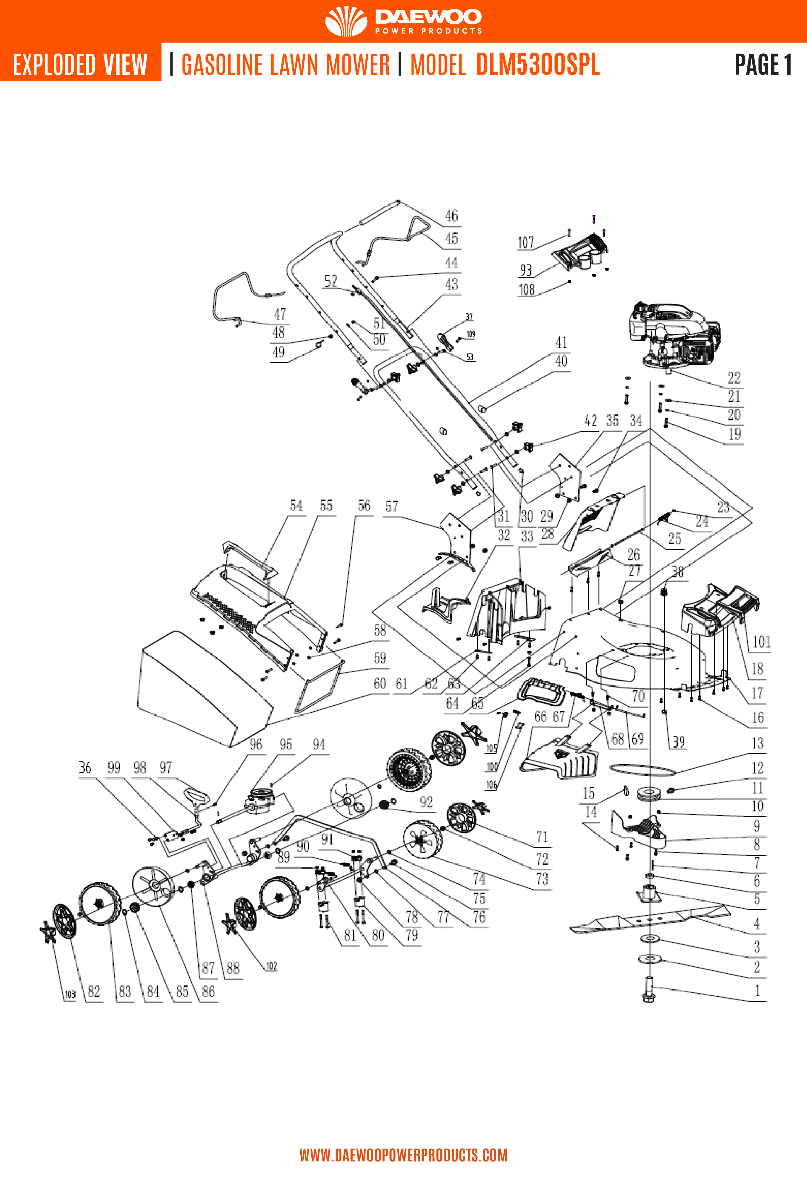 Vue éclaté pour  DLM5300SPL - Page 2