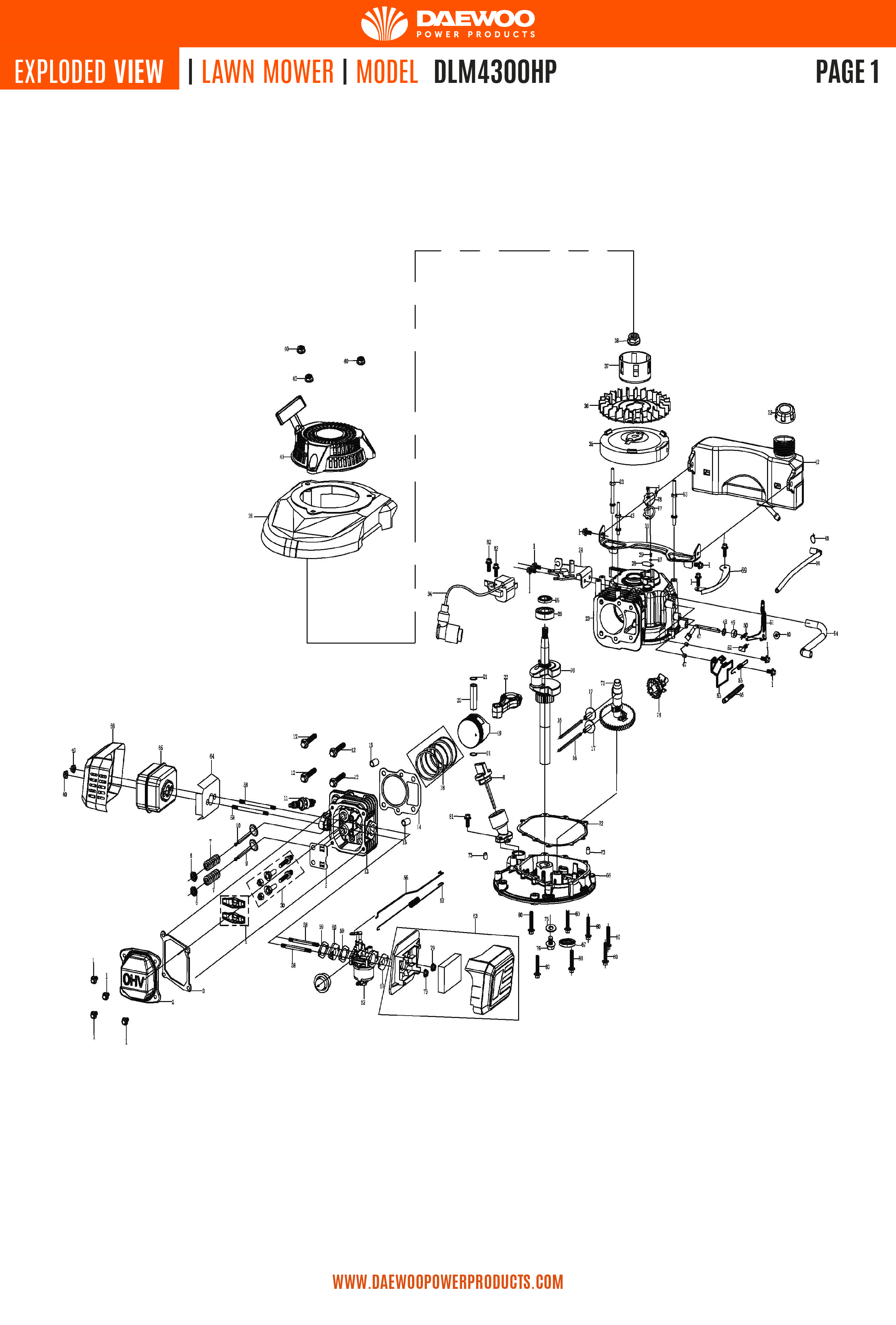 Vue éclaté pour  DLM4300HP - Page 2