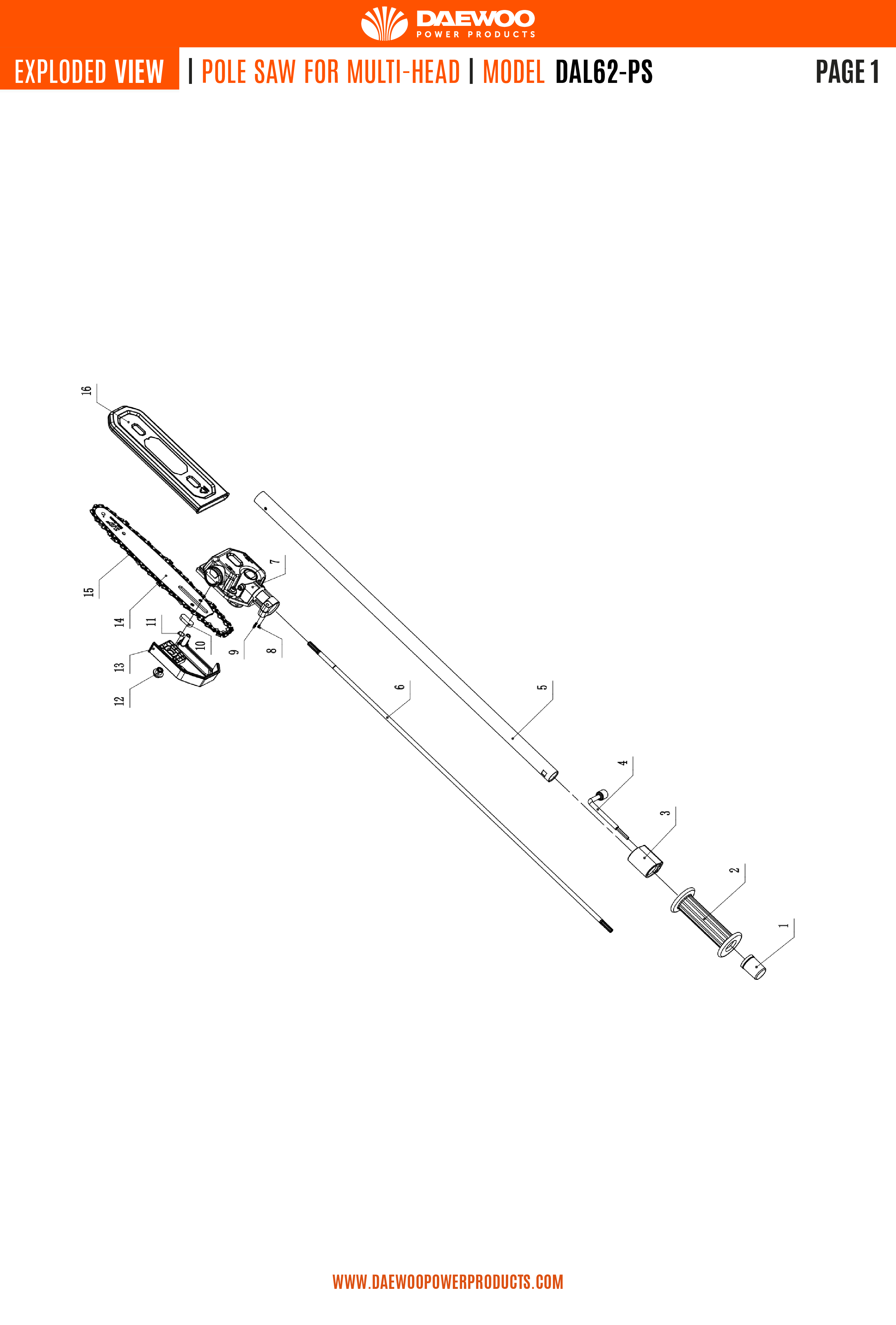 Vue éclaté pour  DAL62-PS - Page 2
