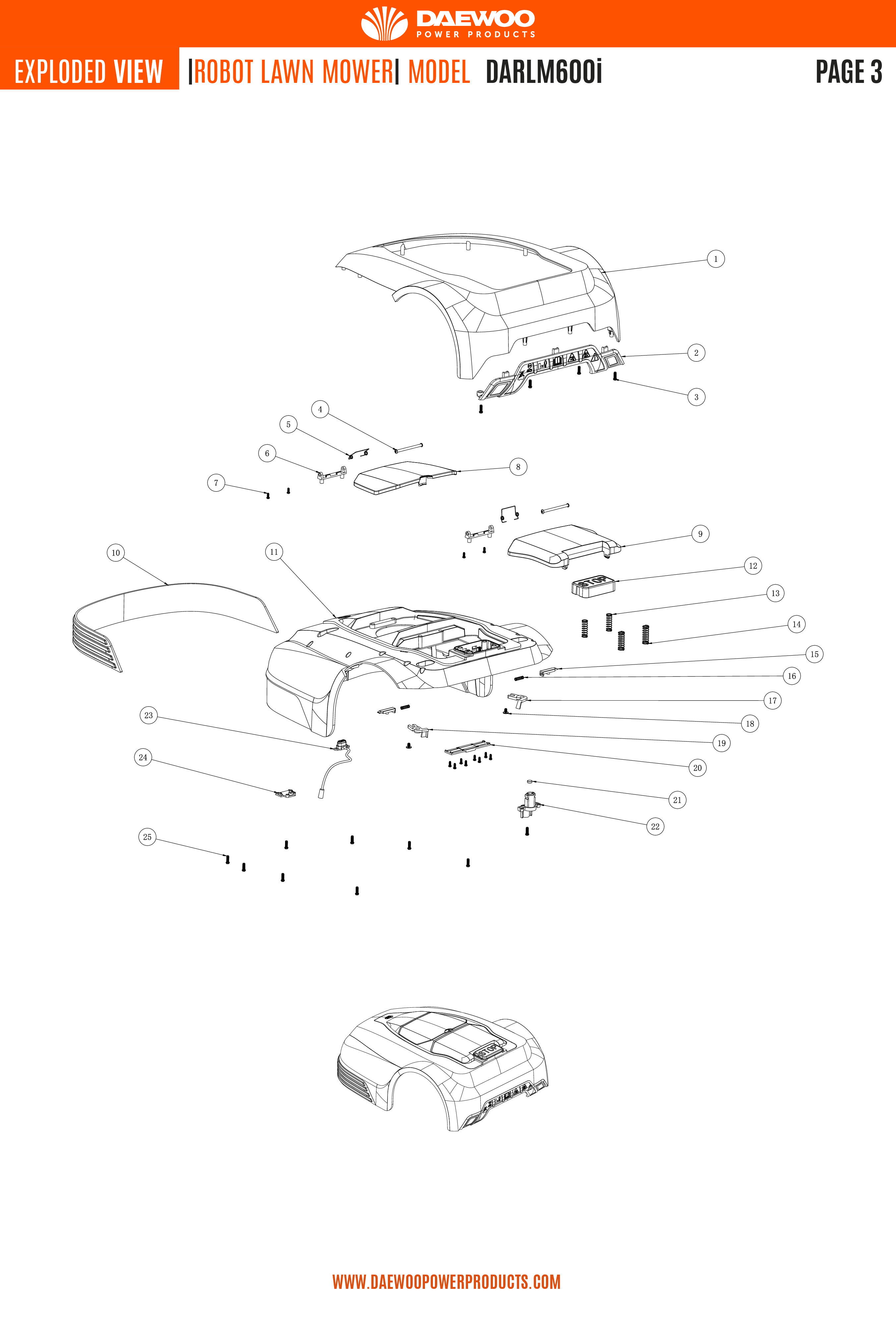 Vue éclaté pour  DARLM600i - Page 6