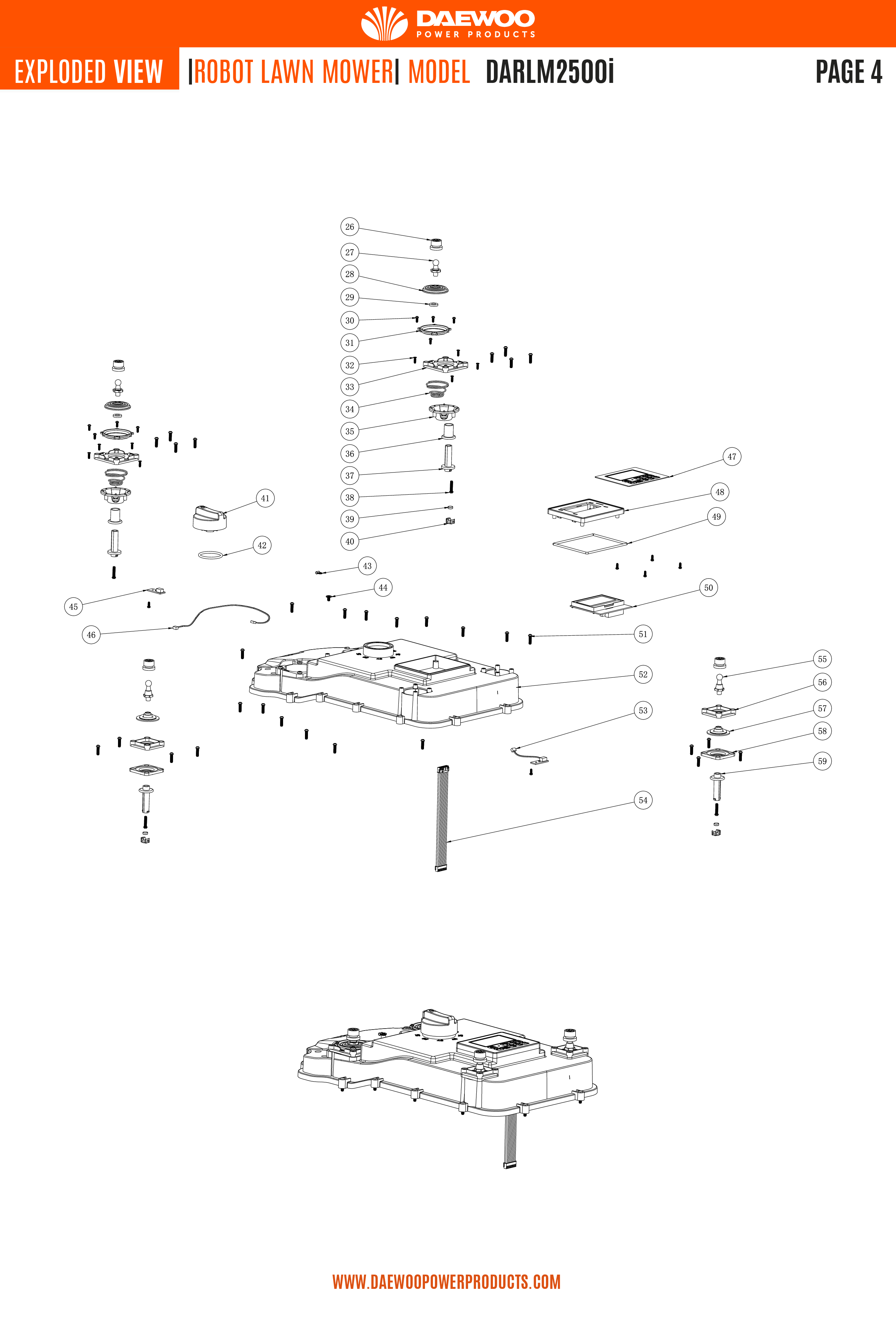Vue éclaté pour  DARLM2500i - Page 8